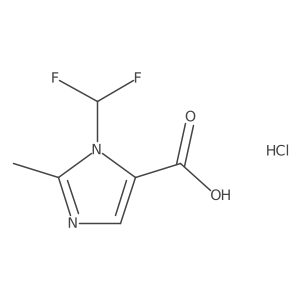 1-(difluoromethyl)-2-methyl-1H-imidazole-5-carboxylicacidhydrochloride结构式