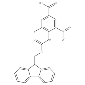 4-({[(9H-fluoren-9-yl)methoxy]carbonyl}amino)-3-iodo-5-nitrobenzoic acid Structure