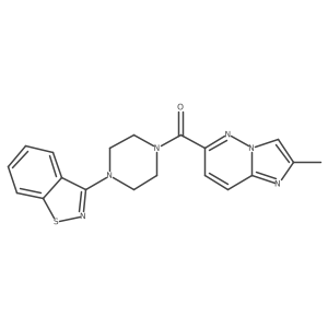 3-(4-{2-Methylimidazo[1,2-b]pyridazine-6-carbonyl}piperazin-1-yl)-1,2-benzothiazole Structure