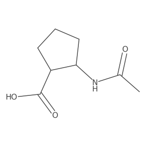 (1R,2R)-2-acetamidocyclopentane-1-carboxylic acid Structure