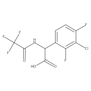 2-(3-Chloro-2,4-difluorophenyl)-2-(2,2,2-trifluoroacetamido)acetic acid结构式