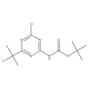 tert-butyl N-[4-chloro-6-(trifluoromethyl)-1,3,5-triazin-2-yl]carbamate结构式