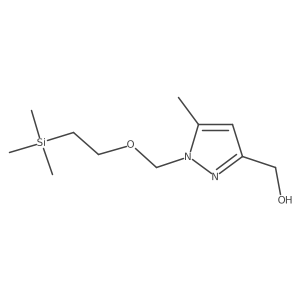 (5-Methyl-1-((2-(trimethylsilyl)ethoxy)methyl)-1H-pyrazol-3-yl)methanol结构式