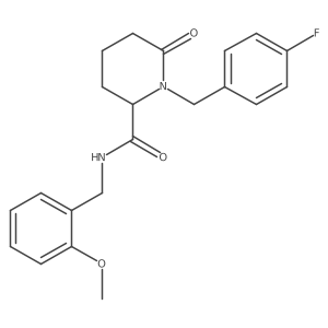 1-[(4-fluorophenyl)methyl]-N-[(2-methoxyphenyl)methyl]-6-oxopiperidine-2-carboxamide Structure