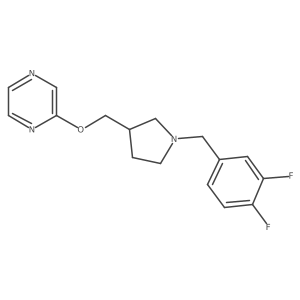 2-({1-[(3,4-Difluorophenyl)methyl]pyrrolidin-3-yl}methoxy)pyrazine结构式