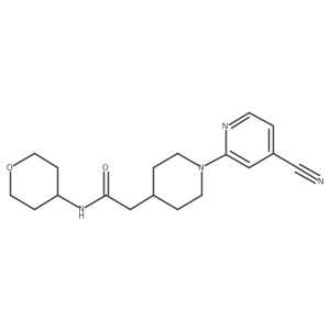 2-[1-(4-cyanopyridin-2-yl)piperidin-4-yl]-N-(oxan-4-yl)acetamide Structure