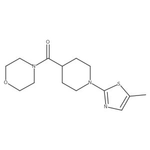 4-[1-(5-Methyl-1,3-thiazol-2-yl)piperidine-4-carbonyl]morpholine结构式