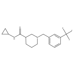 N-cyclopropyl-1-{[3-(trifluoromethyl)phenyl]methyl}piperidine-3-carboxamide结构式