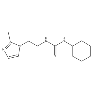 1-cyclohexyl-3-(2-(2-methyl-1H-imidazol-1-yl)ethyl)urea结构式