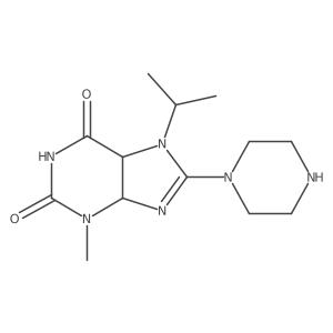 3-Methyl-8-piperazin-1-yl-7-propan-2-yl-4,5-dihydropurine-2,6-dione Structure