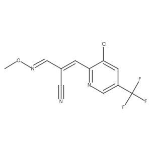 (2E)-3-[3-chloro-5-(trifluoromethyl)pyridin-2-yl]-2-[(1E)-(methoxyimino)methyl]prop-2-enenitrile结构式