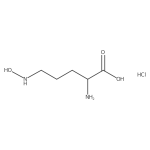 (R)-2-Amino-5-(hydroxyamino)pentanoic acid hydrochloride结构式