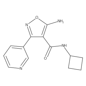 4-Isoxazolecarboxamide, 5-amino-N-cyclobutyl-3-(3-pyridinyl)-结构式
