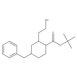 Tert-butyl 4-benzyl-2-(2-hydroxyethyl)piperazine-1-carboxylate Structure