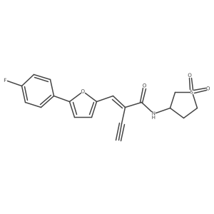 2-Cyano-3-[5-(4-fluorophenyl)-2-furanyl]-N-(tetrahydro-1,1-dioxido-3-thienyl)-2-propenamide结构式