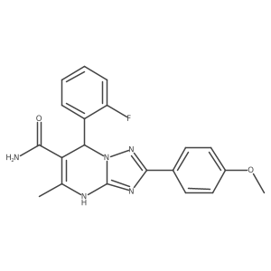 7-(2-Fluorophenyl)-2-(4-methoxyphenyl)-5-methyl-4,7-dihydro-[1,2,4]triazolo[1,5-a]pyrimidine-6-carboxamide Structure