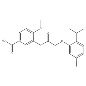 4-Methoxy-3-[[2-(5-methyl-2-propan-2-ylphenoxy)acetyl]amino]benzoic acid结构式