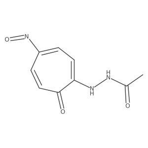 Acetic acid, 2-(4-nitroso-7-oxo-1,3,5-cycloheptatrien-1-yl)hydrazide Structure