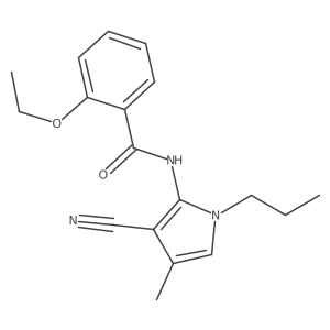 N-(3-Cyano-4-methyl-1-propyl-1H-pyrrol-2-yl)-2-ethoxybenzamide结构式