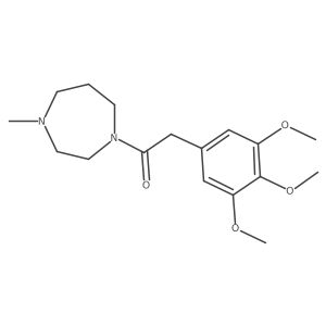 1-(Hexahydro-4-methyl-1H-1,4-diazepin-1-yl)-2-(3,4,5-trimethoxyphenyl)ethanone结构式