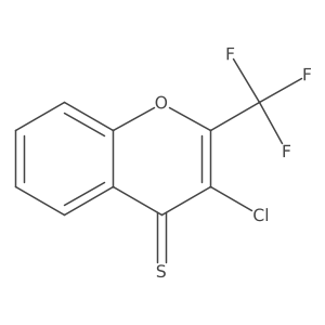 3-Chloro-2-trifluoromethyl-4H-chromene-4-thione结构式