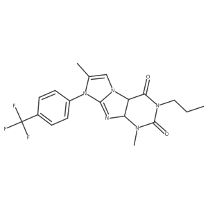 4,7-Dimethyl-2-propyl-6-[4-(trifluoromethyl)phenyl]-4a,9a-dihydropurino[7,8-a]imidazole-1,3-dione Structure