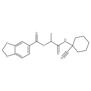 1-[(1-Cyanocyclohexyl)carbamoyl]ethyl 1,3-dioxaindane-5-carboxylate Structure