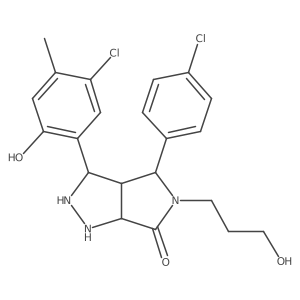 3-(5-Chloro-2-hydroxy-4-methylphenyl)-4-(4-chlorophenyl)-5-(3-hydroxypropyl)-1,2,3,3a,4,6a-hexahydropyrrolo[3,4-c]pyrazol-6-one结构式