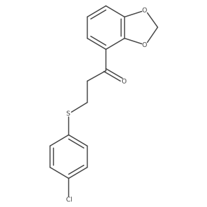 1-(1,3-Benzodioxol-4-yl)-3-[(4-chlorophenyl)sulfanyl]-1-propanone Structure