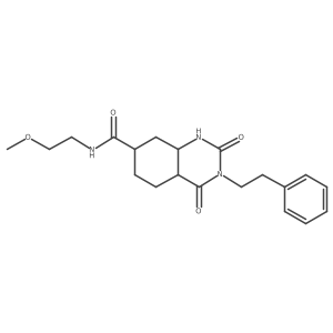 N-(2-methoxyethyl)-2,4-dioxo-3-(2-phenylethyl)-4a,5,6,7,8,8a-hexahydro-1H-quinazoline-7-carboxamide Structure