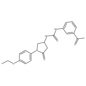 1-(3-Acetylphenyl)-3-[1-(4-ethoxyphenyl)-5-oxopyrrolidin-3-yl]urea Structure