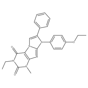 8-(4-ethoxyphenyl)-3-ethyl-1-methyl-7-phenyl-1H-imidazo[2,1-f]purine-2,4(3H,8H)-dione Structure