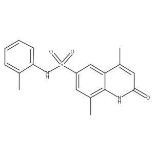 4,8-dimethyl-2-oxo-N-(o-tolyl)-1,2-dihydroquinoline-6-sulfonamide Structure