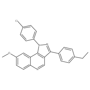 1-(4-chlorophenyl)-3-(4-ethylphenyl)-8-methoxy-1H-pyrazolo[4,3-c]quinoline Structure