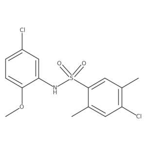 4-chloro-N-(5-chloro-2-methoxyphenyl)-2,5-dimethylbenzene-1-sulfonamide结构式