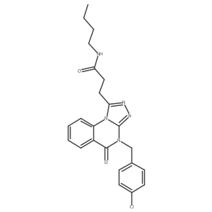 N-butyl-3-(4-(4-chlorobenzyl)-5-oxo-4,5-dihydro-[1,2,4]triazolo[4,3-a]quinazolin-1-yl)propanamide结构式
