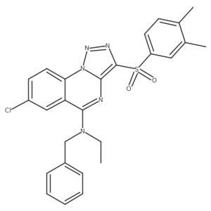 N-benzyl-7-chloro-3-[(3,4-dimethylphenyl)sulfonyl]-N-ethyl[1,2,3]triazolo[1,5-a]quinazolin-5-amine Structure