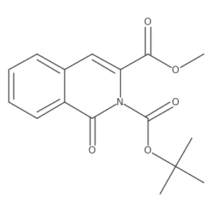 2-(tert-butyl) 3-methyl 1-oxoisoquinoline-2,3(1H)-dicarboxylate结构式