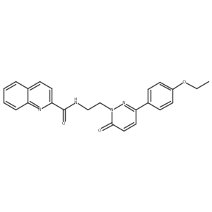 N-(2-(3-(4-ethoxyphenyl)-6-oxopyridazin-1(6H)-yl)ethyl)quinoline-2-carboxamide结构式