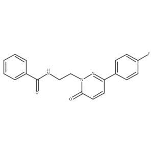 N-(2-(3-(4-fluorophenyl)-6-oxopyridazin-1(6H)-yl)ethyl)benzamide结构式