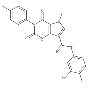 N-(3-chloro-4-methylphenyl)-5-methyl-3-(4-methylphenyl)-2,4-dioxo-2,3,4,5-tetrahydro-1H-pyrrolo[3,2-d]pyrimidine-7-carboxamide Structure