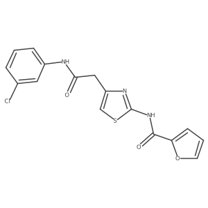 N-(4-{[(3-chlorophenyl)carbamoyl]methyl}-1,3-thiazol-2-yl)furan-2-carboxamide Structure