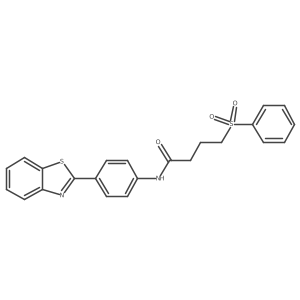 N-(4-(benzo[d]thiazol-2-yl)phenyl)-4-(phenylsulfonyl)butanamide Structure