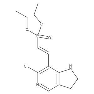 Phosphonic acid,p-[(1e)-2-(6-chloro-2,3-dihydro-1h-pyrrolo[3,2-c]pyridin-7-yl)ethenyl]-,diethyl ester Structure