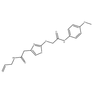 N-allyl-2-(2-((2-((4-methoxyphenyl)amino)-2-oxoethyl)thio)thiazol-4-yl)acetamide Structure
