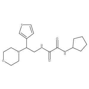 N1-cyclopentyl-N2-(2-morpholino-2-(thiophen-3-yl)ethyl)oxalamide结构式