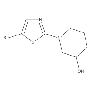1-(5-Bromothiazol-2-YL)piperidin-3-OL结构式