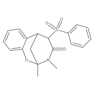2,3-dimethyl-5-(phenylsulfonyl)-5,6-dihydro-2H-2,6-methanobenzo[g][1,3]oxazocin-4(3H)-one Structure