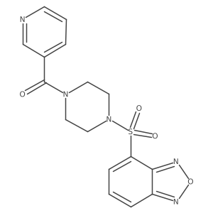 [4-(2,1,3-Benzoxadiazol-4-ylsulfonyl)piperazin-1-yl](pyridin-3-yl)methanone结构式