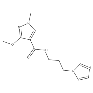 N-(3-(1H-imidazol-1-yl)propyl)-3-methoxy-1-methyl-1H-pyrazole-4-carboxamide结构式